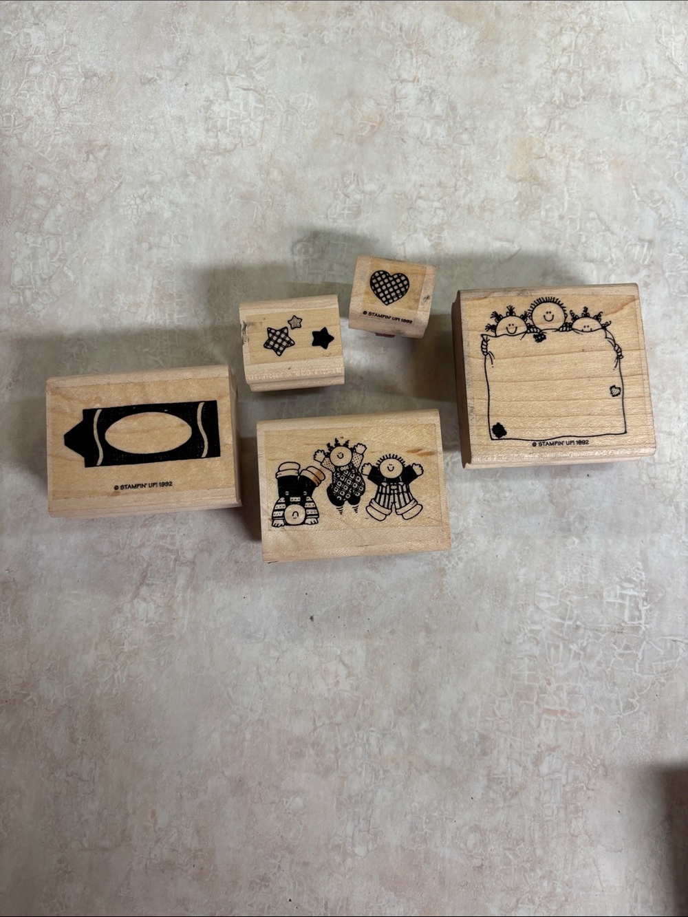 Wooden Craft Stamp Set for Kids - stampin up brand